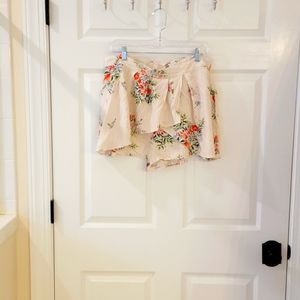 Free People Night Watcher floral skort